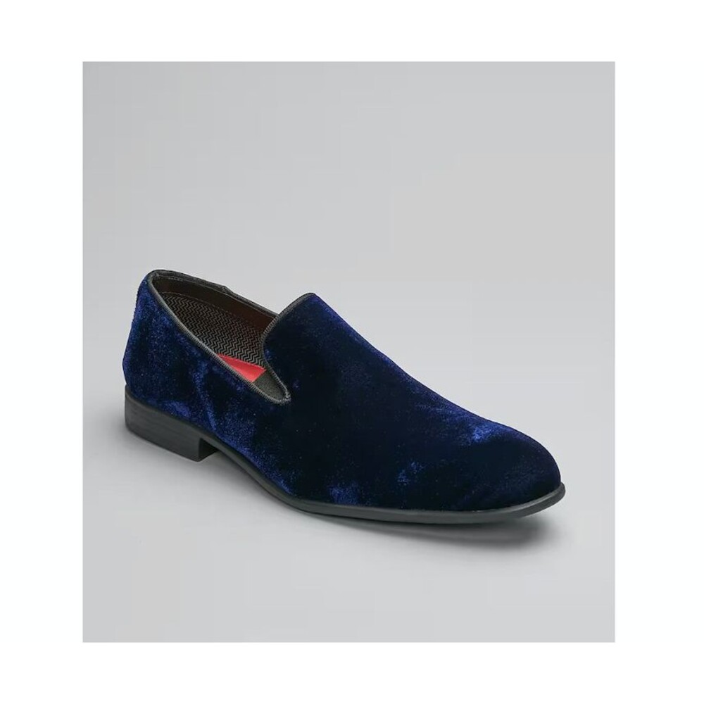 Belvedere Paolo Navy Velvet Slip-On Formal Loafers  8.5 D- Width